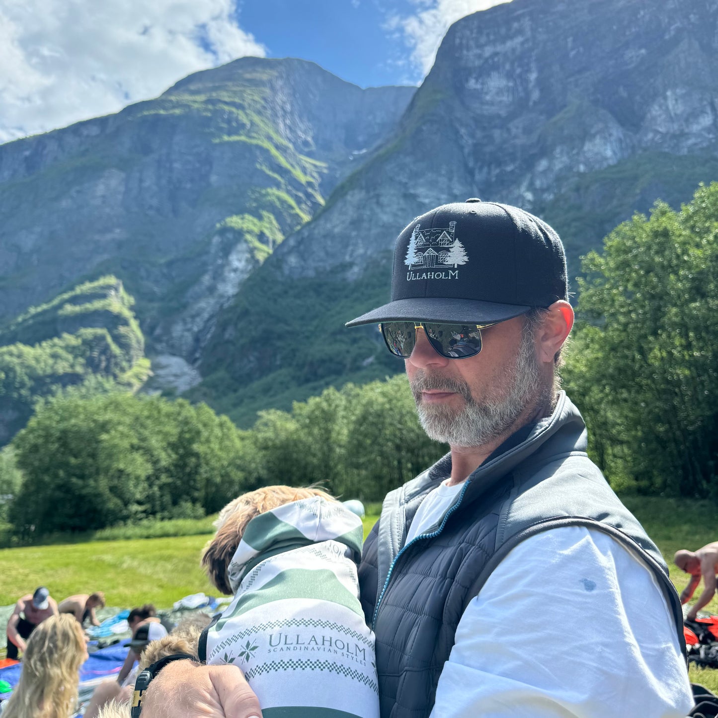 Black & Silver ULLAHOLM Snapback Hat