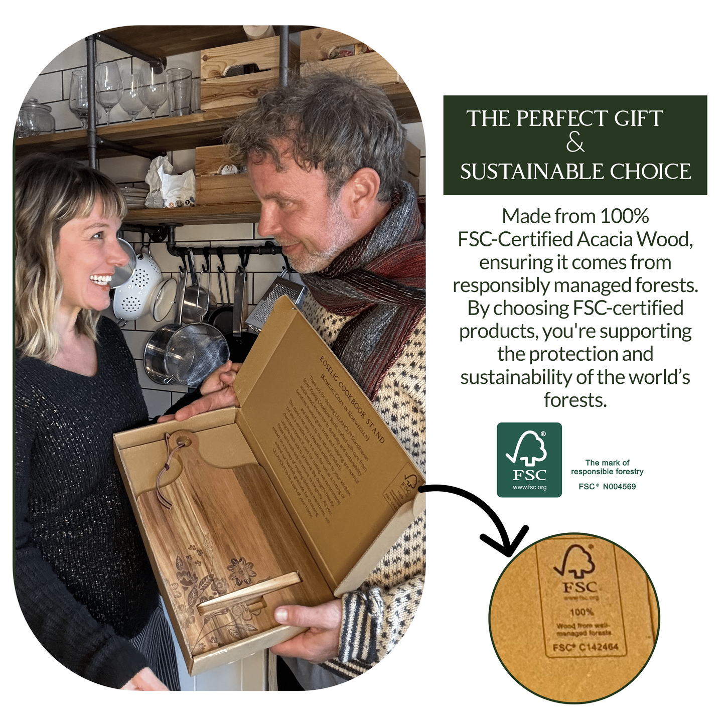 ULLAHOLM Scandinavian Styles Koselig Cookbook Stand